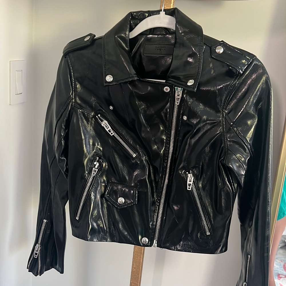 Blank NYC patent leather jacket